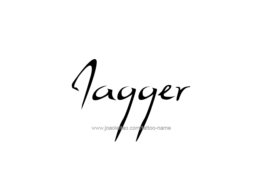 Tattoo Design  Name Jagger   