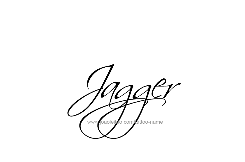 Tattoo Design  Name Jagger   