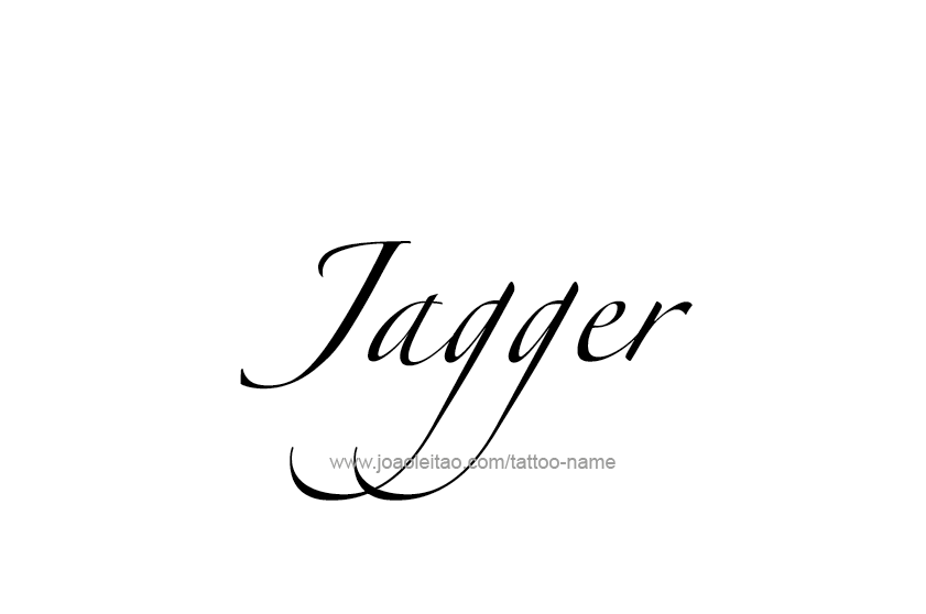 Tattoo Design  Name Jagger   