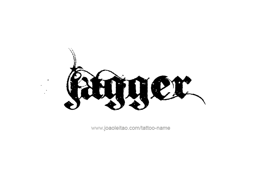 Tattoo Design  Name Jagger   