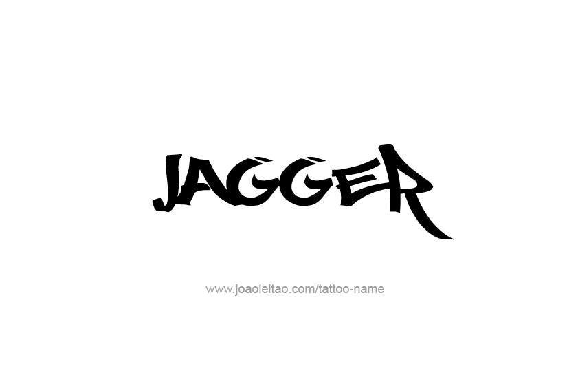 Tattoo Design  Name Jagger   