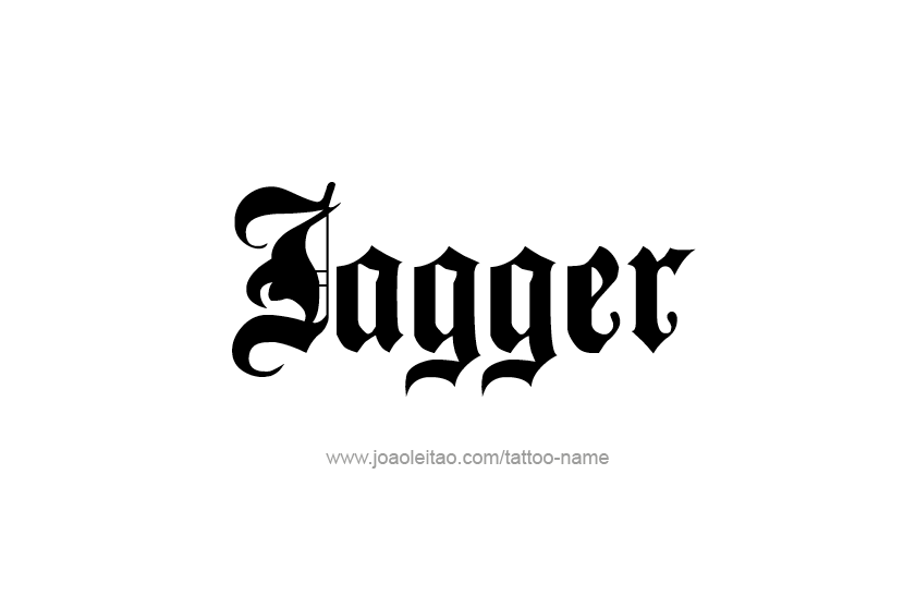 Tattoo Design  Name Jagger   