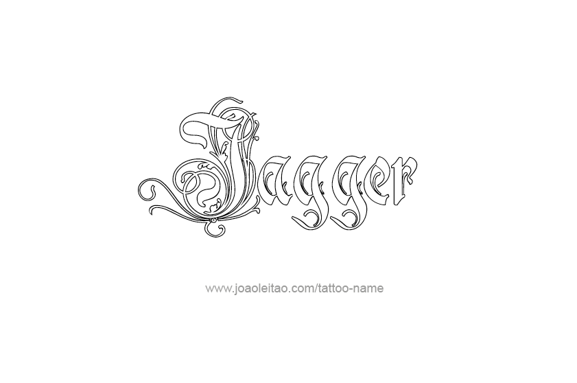 Tattoo Design  Name Jagger   