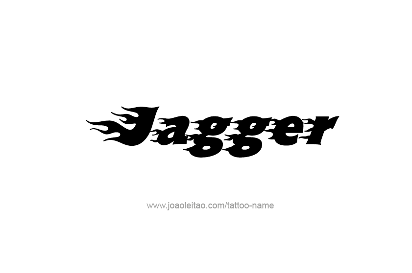 Tattoo Design  Name Jagger   