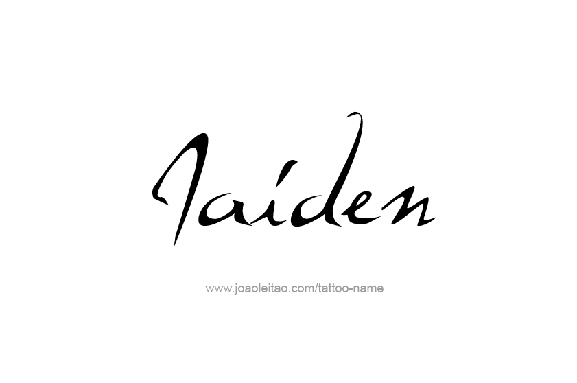 Tattoo Design  Name Jaiden   