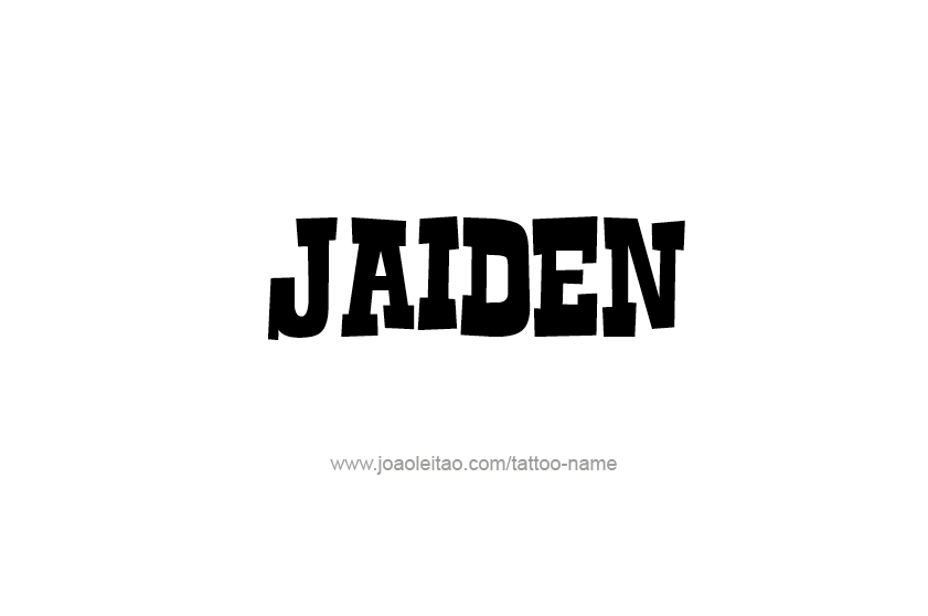 Tattoo Design  Name Jaiden   