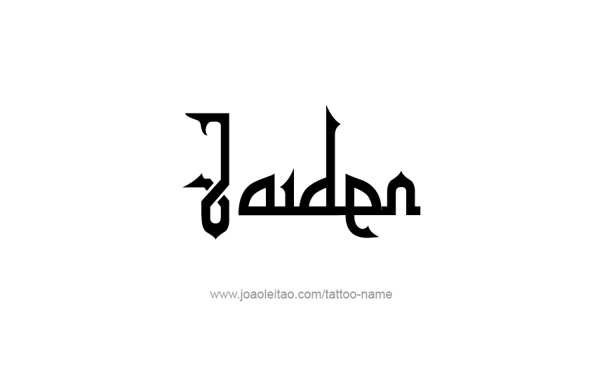 Tattoo Design  Name Jaiden   