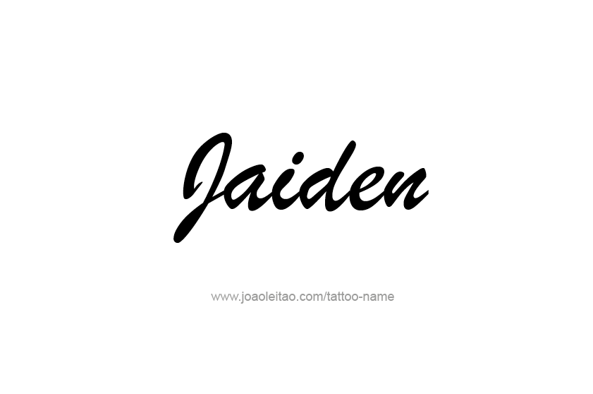 Tattoo Design  Name Jaiden   