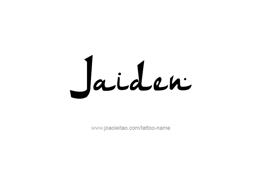 Tattoo Design  Name Jaiden   