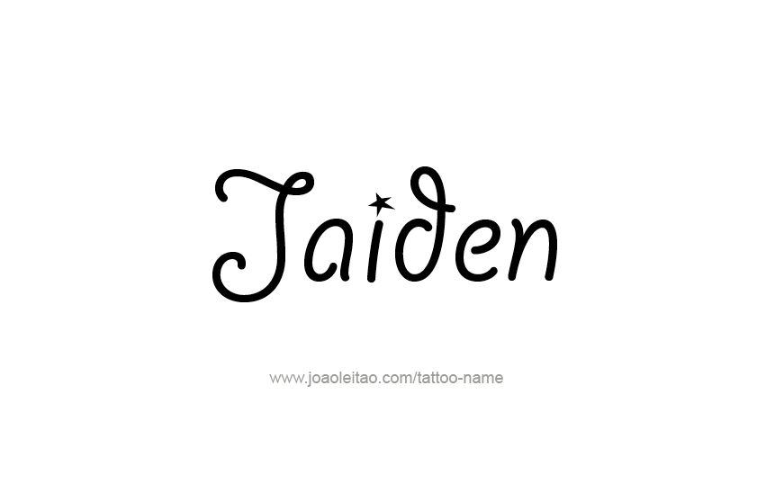 Tattoo Design  Name Jaiden   