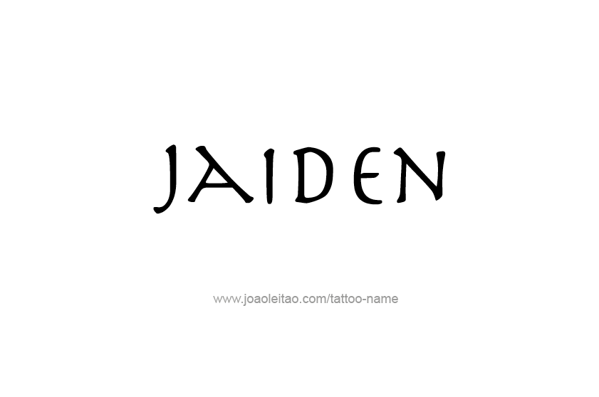 Tattoo Design  Name Jaiden   