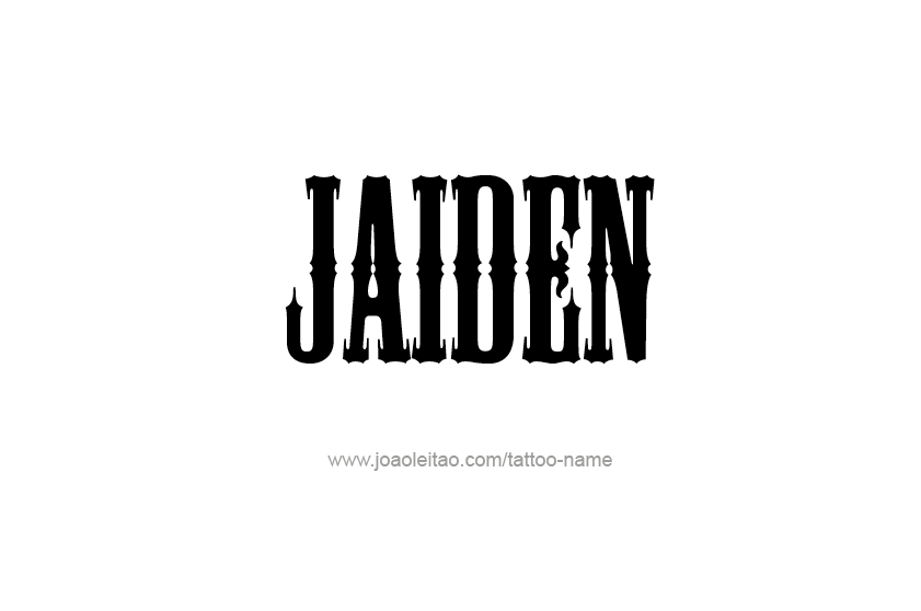 Tattoo Design  Name Jaiden   