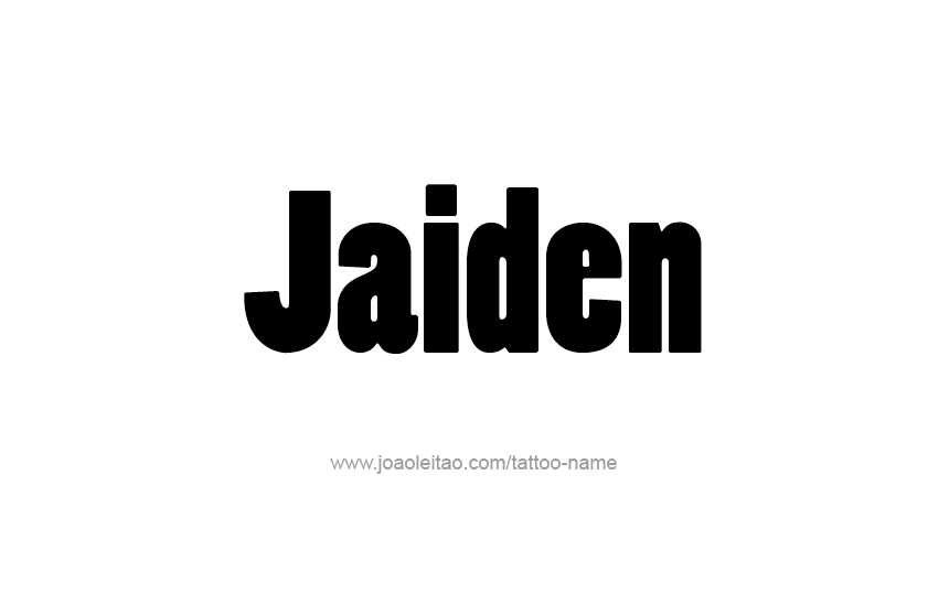 Tattoo Design  Name Jaiden   