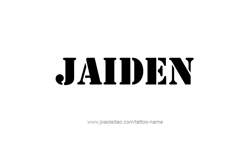 Tattoo Design  Name Jaiden   