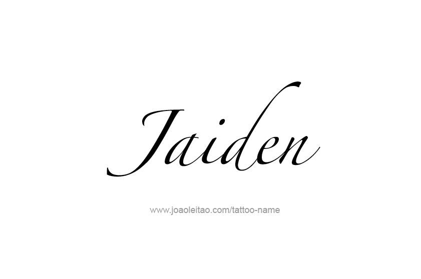 Tattoo Design  Name Jaiden   