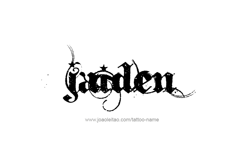 Tattoo Design  Name Jaiden   