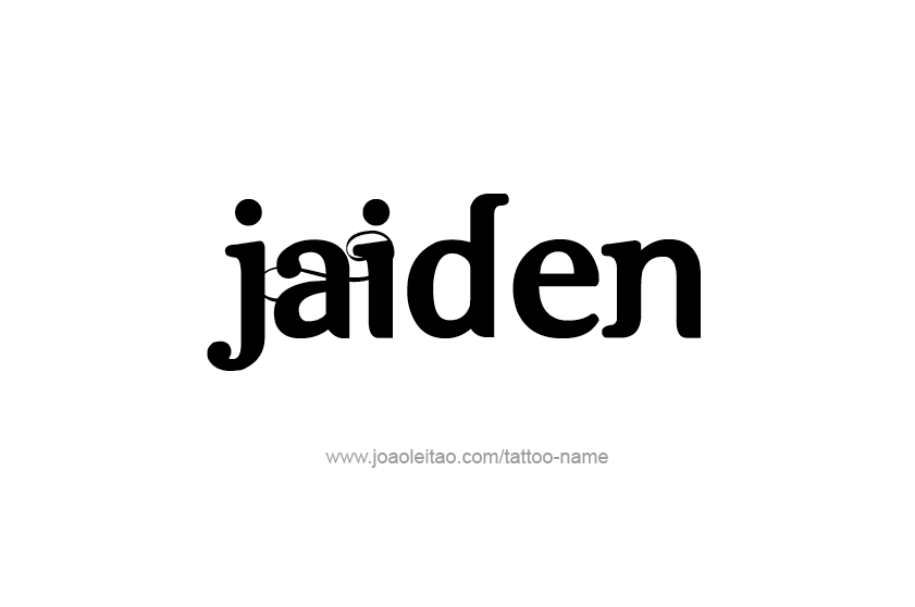 Tattoo Design  Name Jaiden   