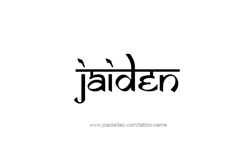 Tattoo Design  Name Jaiden   