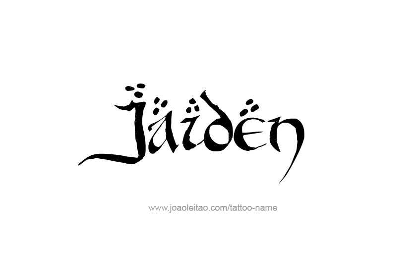 Tattoo Design  Name Jaiden   