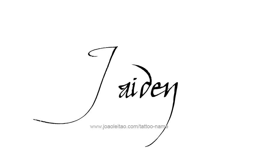 Tattoo Design  Name Jaiden   