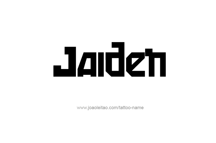 Tattoo Design  Name Jaiden   