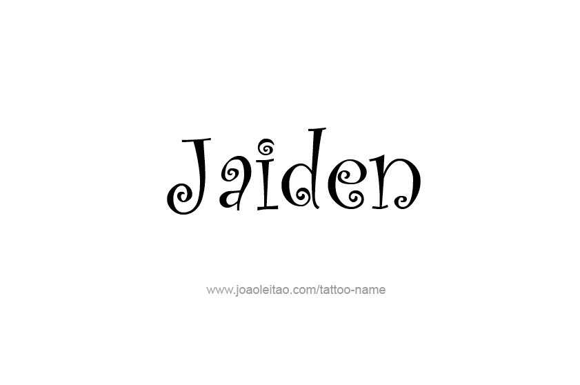 Tattoo Design  Name Jaiden   