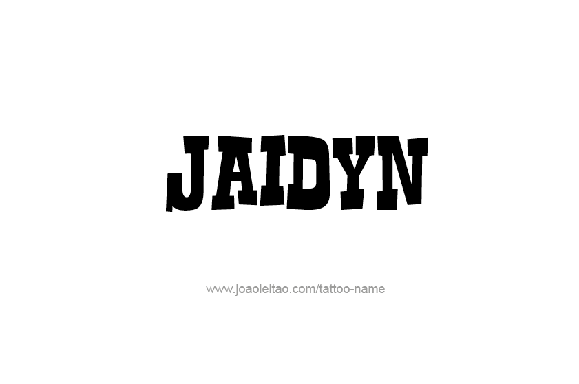 Tattoo Design  Name Jaidyn   