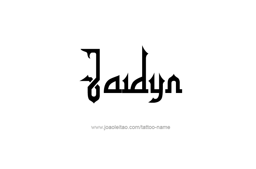 Tattoo Design  Name Jaidyn   