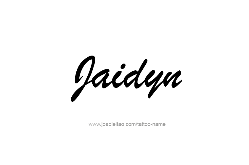 Tattoo Design  Name Jaidyn   