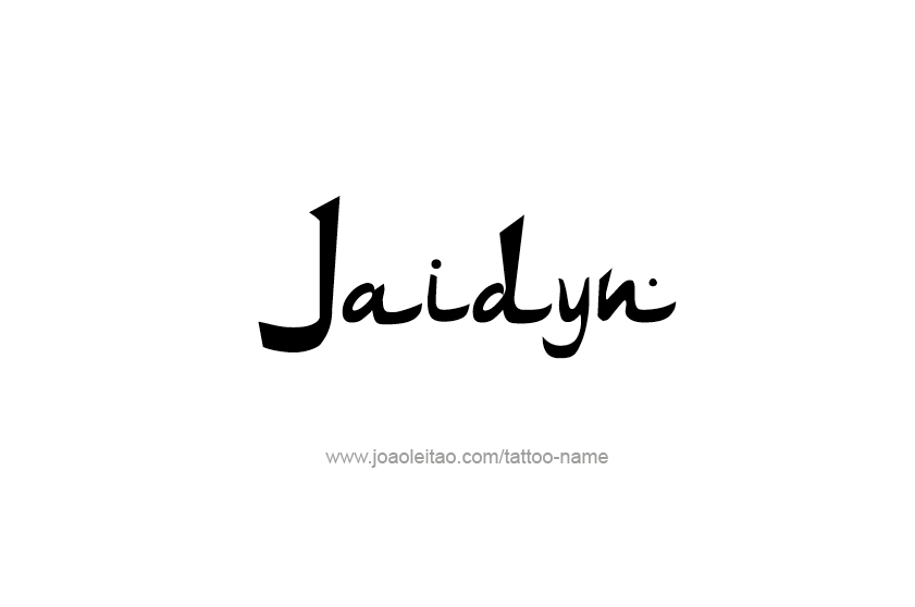 Tattoo Design  Name Jaidyn   