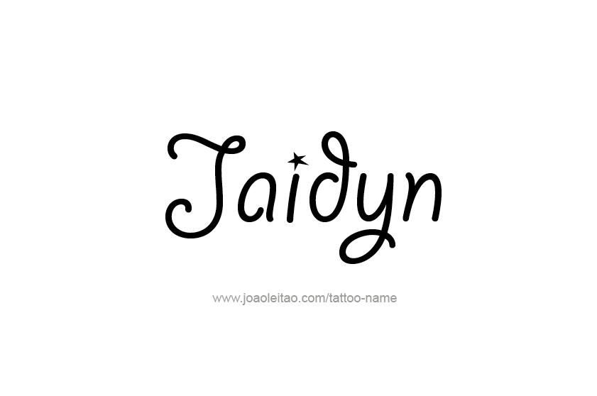 Tattoo Design  Name Jaidyn   