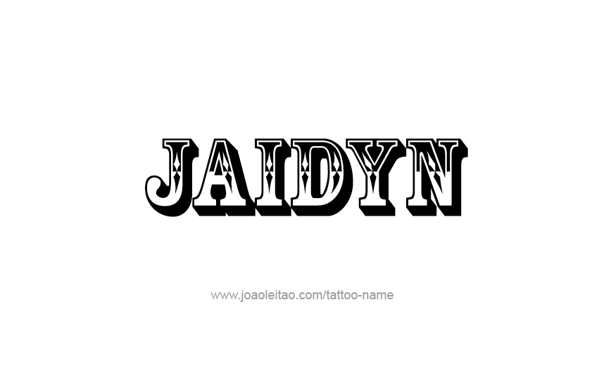 Tattoo Design  Name Jaidyn   