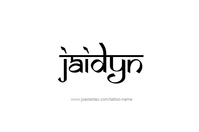 Tattoo Design  Name Jaidyn   