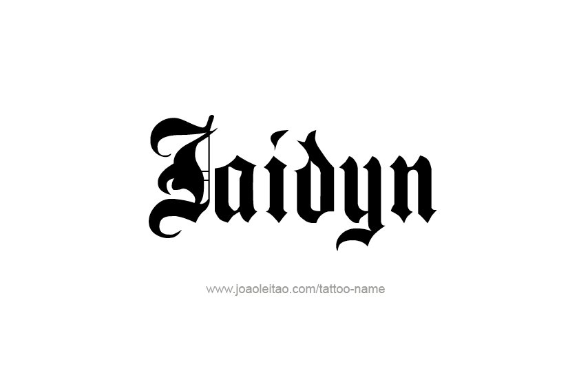 Tattoo Design  Name Jaidyn   