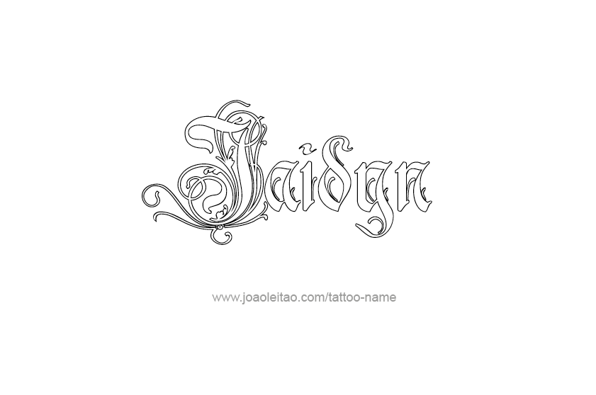 Tattoo Design  Name Jaidyn   