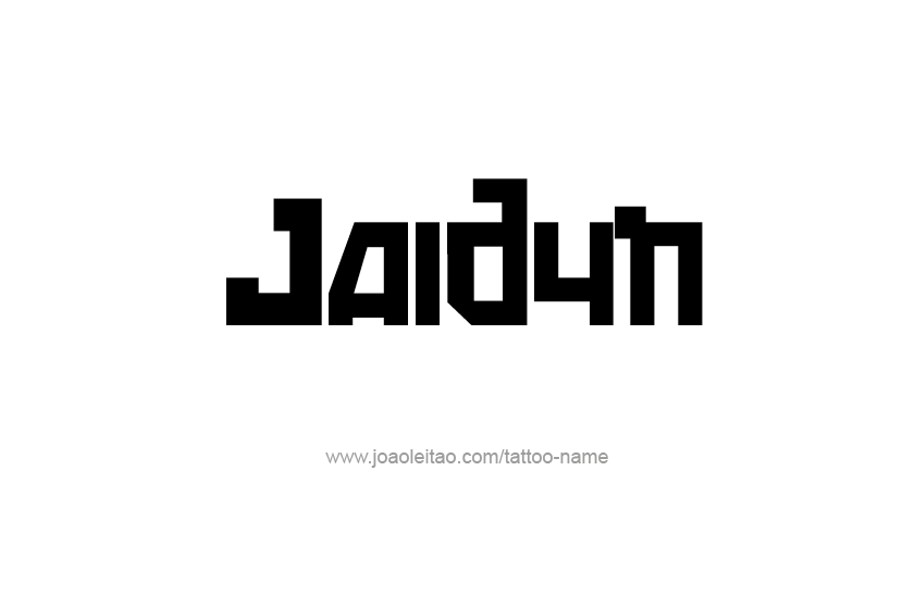 Tattoo Design  Name Jaidyn   