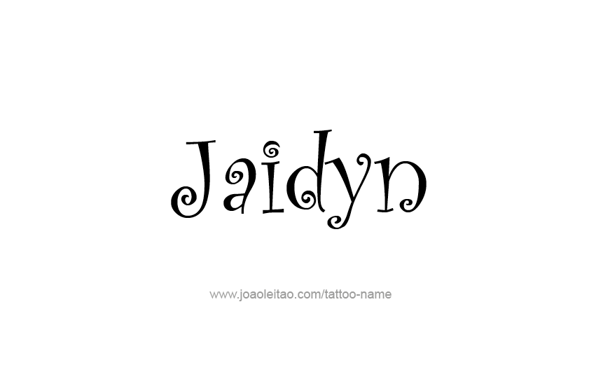 Tattoo Design  Name Jaidyn   