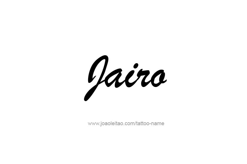 Tattoo Design  Name Jairo   