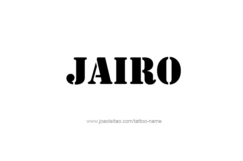 Tattoo Design  Name Jairo   