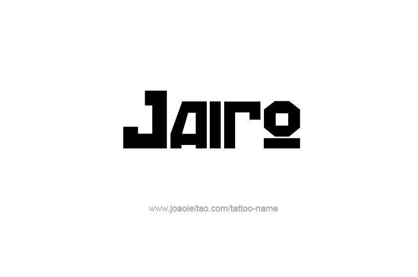 Tattoo Design  Name Jairo   