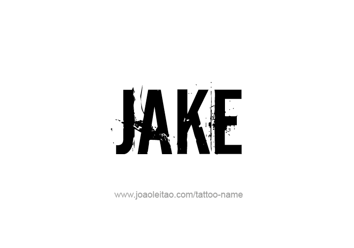 Tattoo Design  Name Jake   