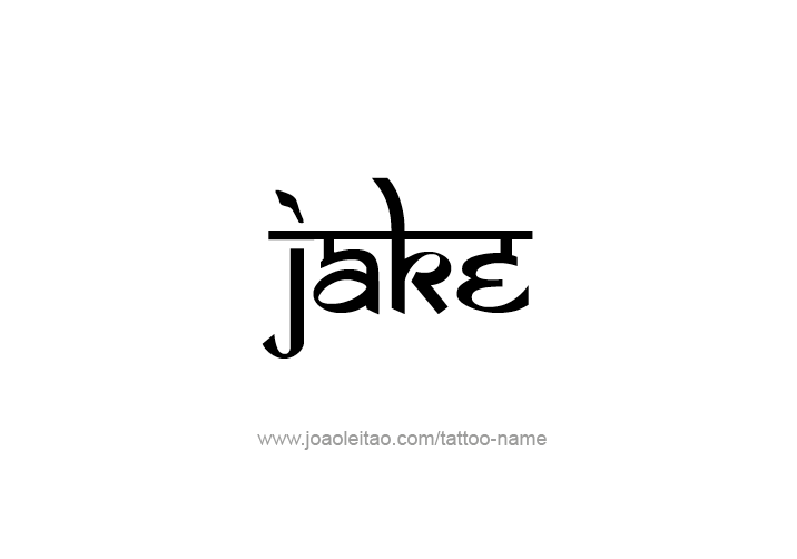 Tattoo Design  Name Jake   