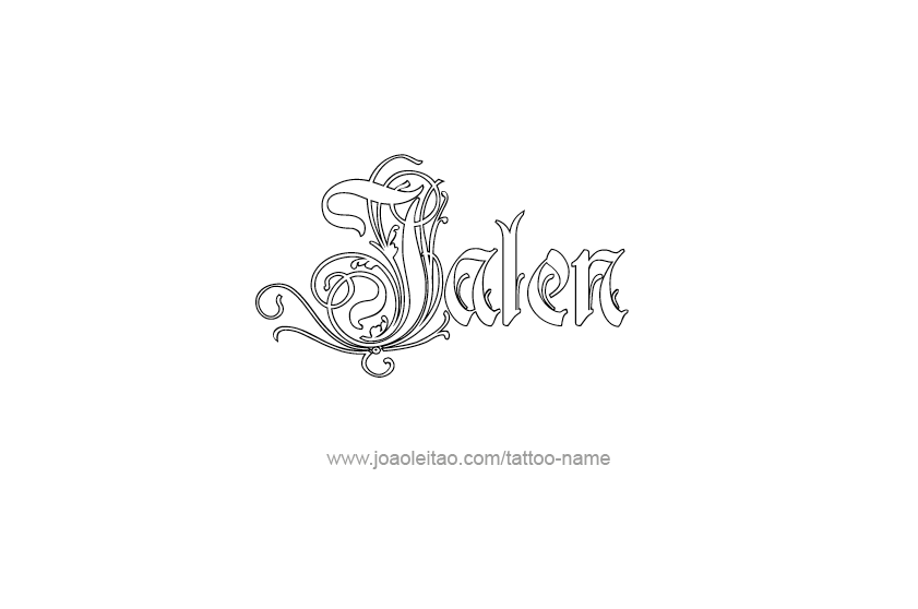 Tattoo Design  Name Jalen   