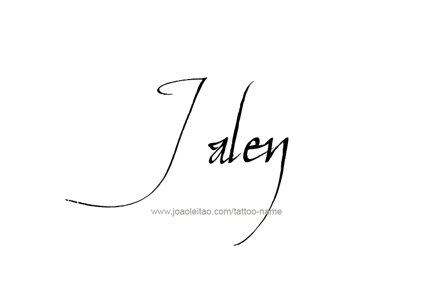 Tattoo Design  Name Jalen   