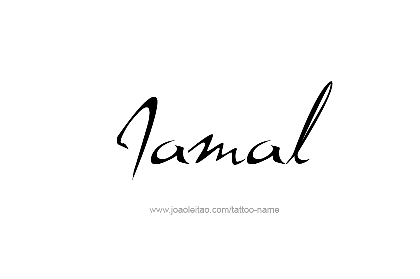 Tattoo Design  Name Jamal   