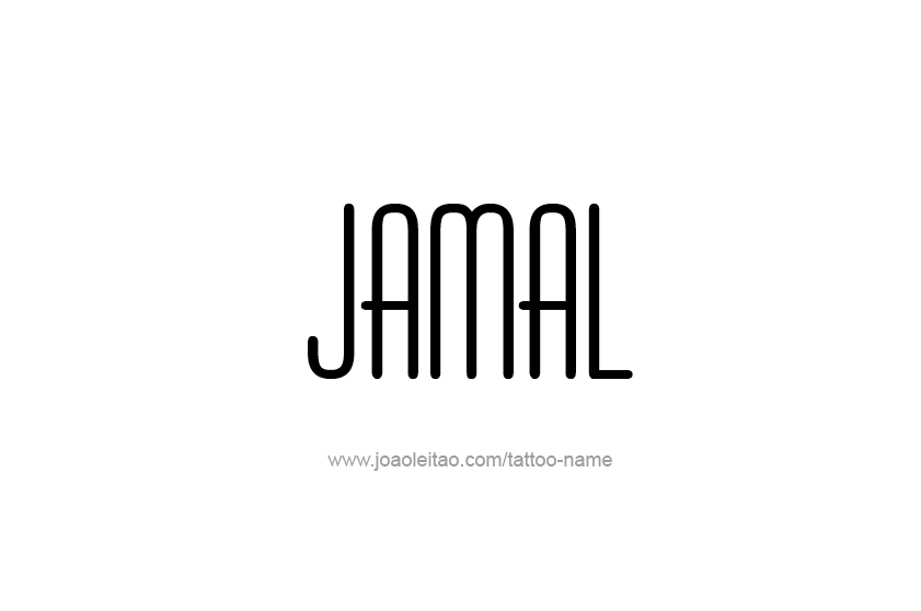 Tattoo Design  Name Jamal   