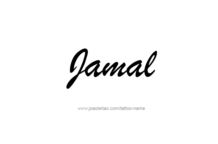 Tattoo Design  Name Jamal   