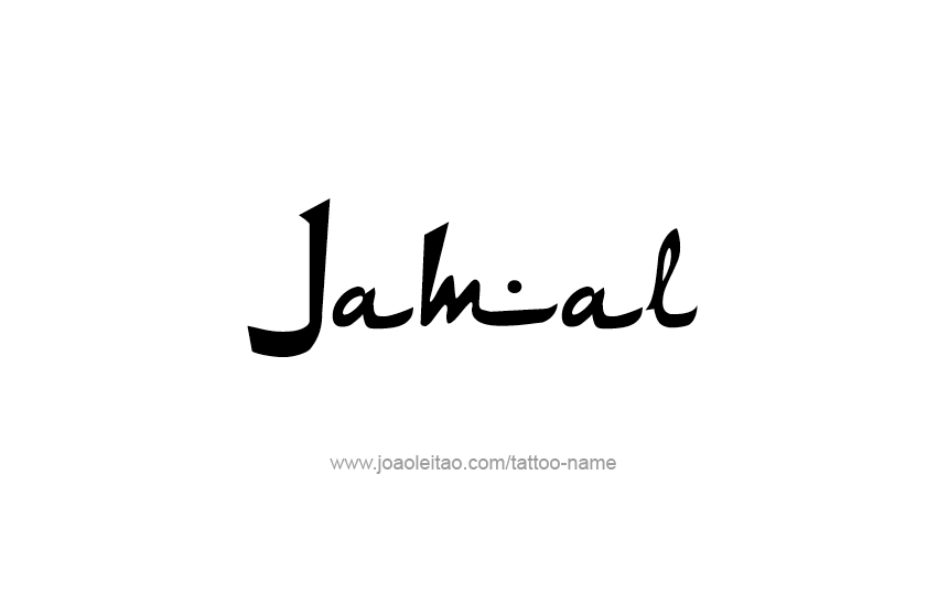 Tattoo Design  Name Jamal   