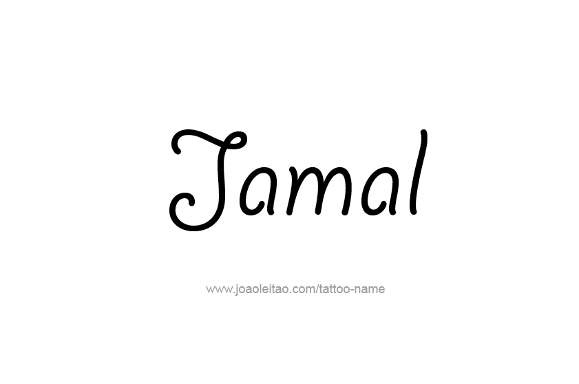 Tattoo Design  Name Jamal   