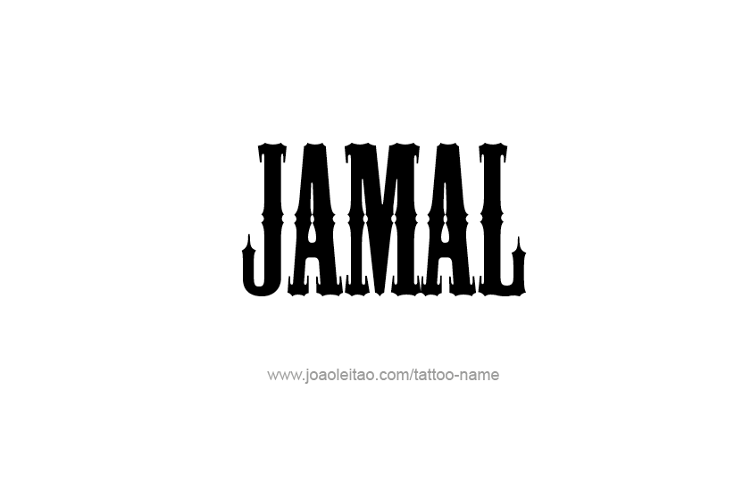 Tattoo Design  Name Jamal   